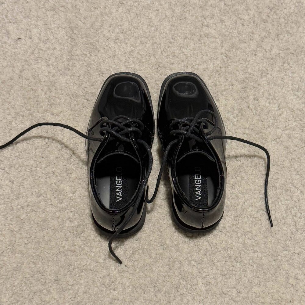 NEVER WORN Boys Black Dress Shoe Oxford Lace Up Loafer